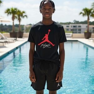 Jordan Black Athletic Kid’s Shorts and Shirt